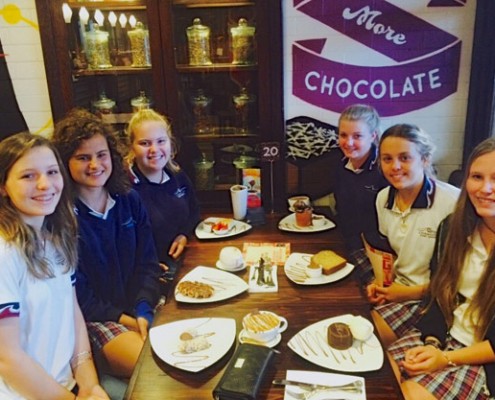 Nicole with her classmates