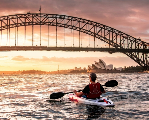 Kayaking in Sydney Harbour